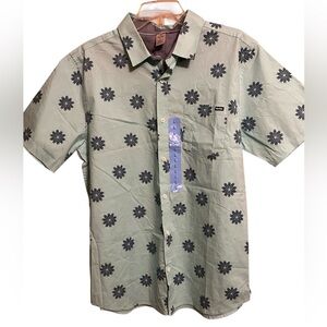 Hurley Men Patio Button Down Shirt Floral Size Large